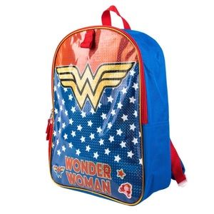 Wonder Woman‎ Kids Blue/Red Single Compartment Backpack
